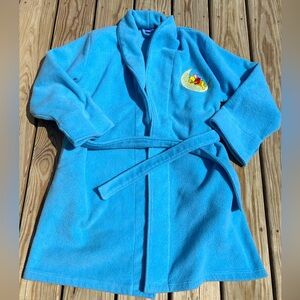 Vintage Disney Winnie The Pooh Piglet‎ Robe Super Soft Moon Stars Embroidered